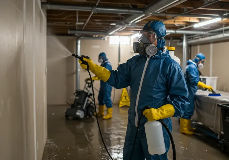 Basement Sanitization and Antimicrobial Treatment process in Hope Valley, RI